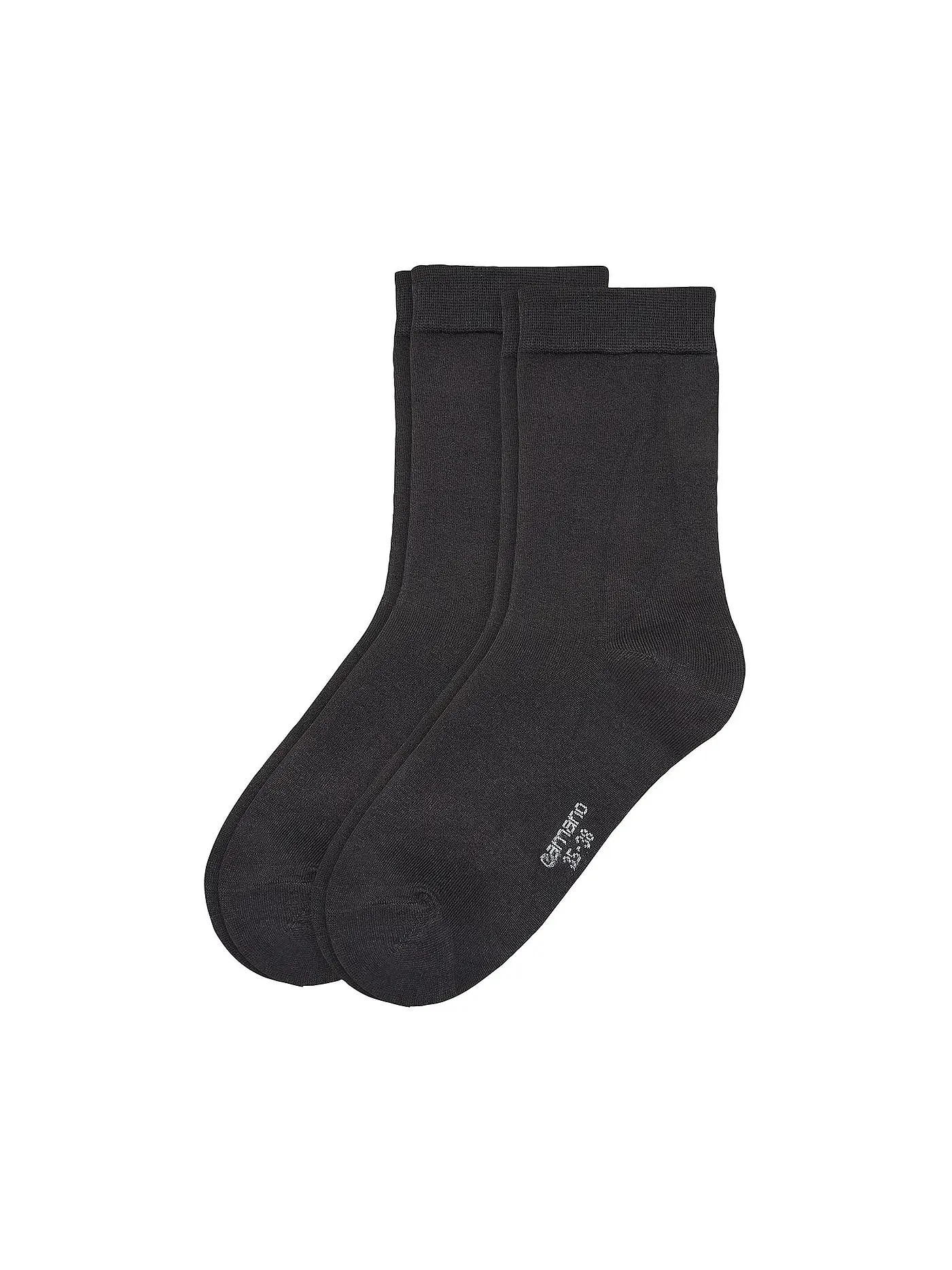 CAMANO | Socken Silky 2er Pkg dark grey mel. | schwarz